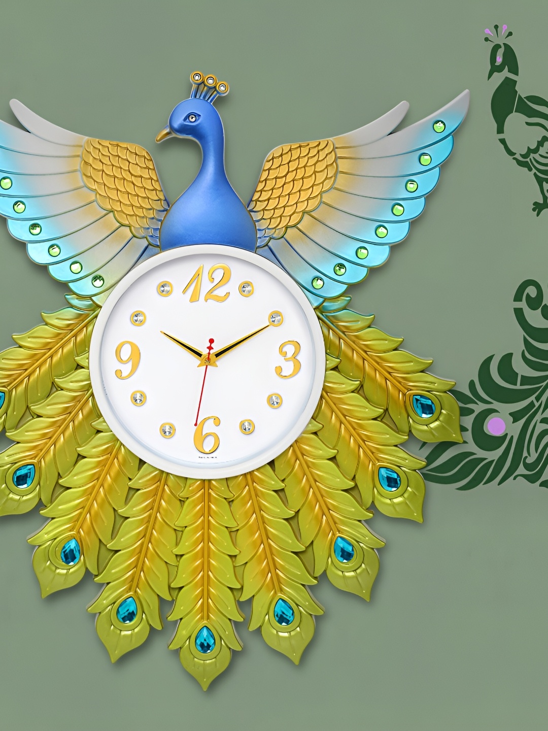 

Attractionz Yellow Round Analogue Wall Clock