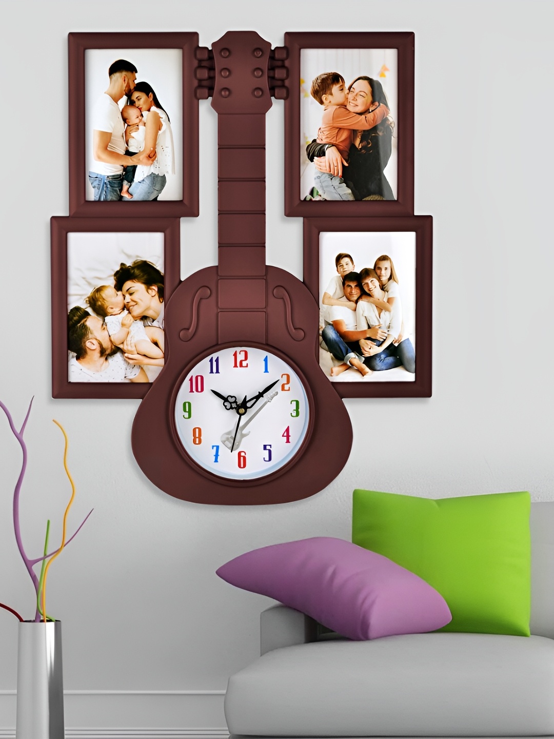 

Attractionz Brown & Beige Round Wall Clock