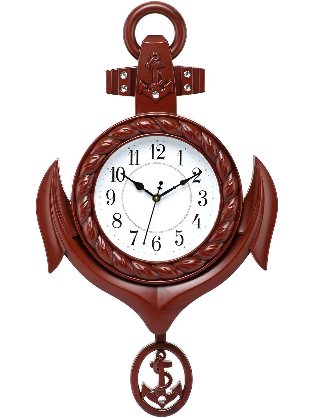 

Attractionz Multicoloured Wall Clock, Brown