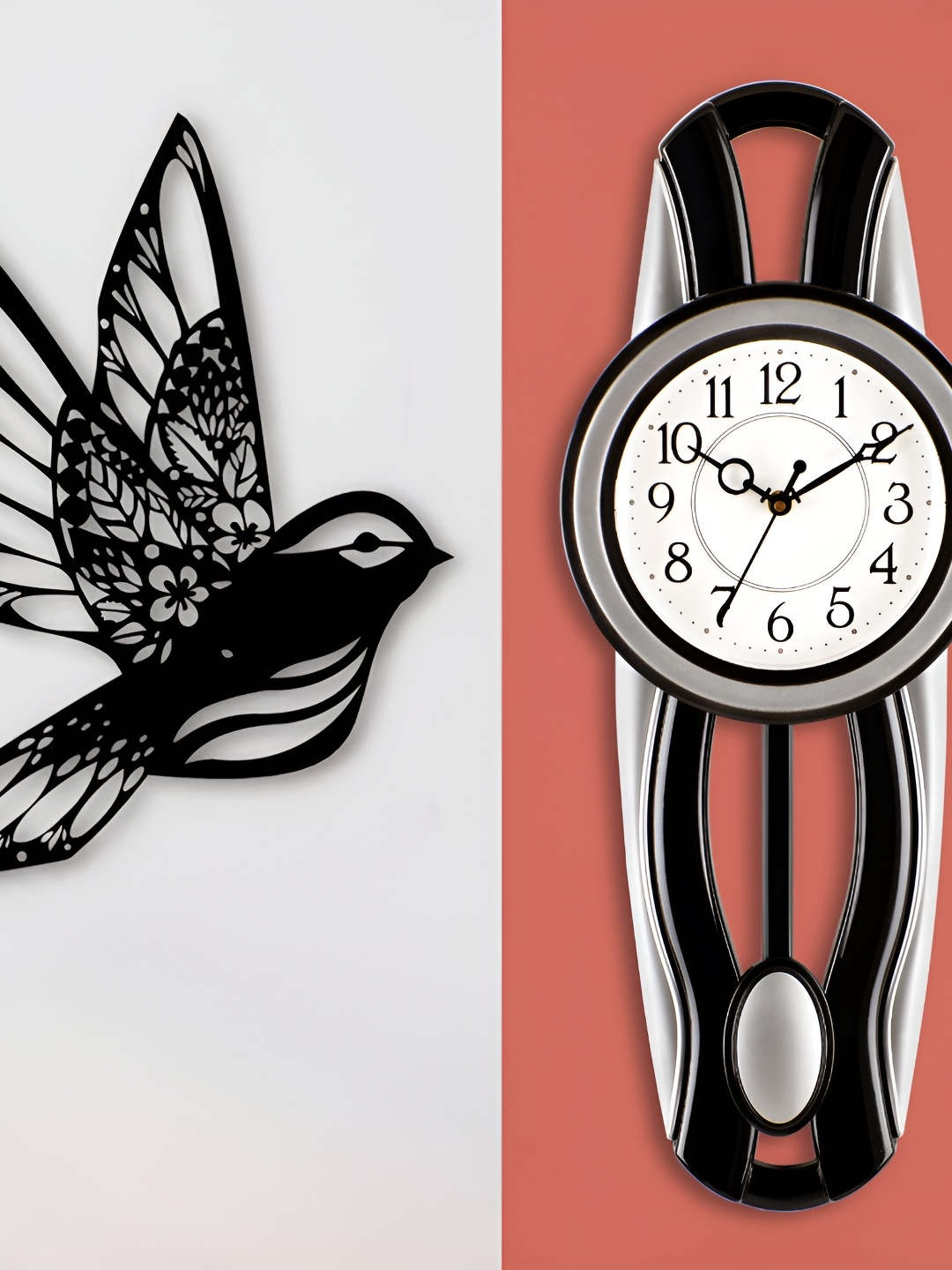 

Attractionz Round Silver-Toned Wall Clock