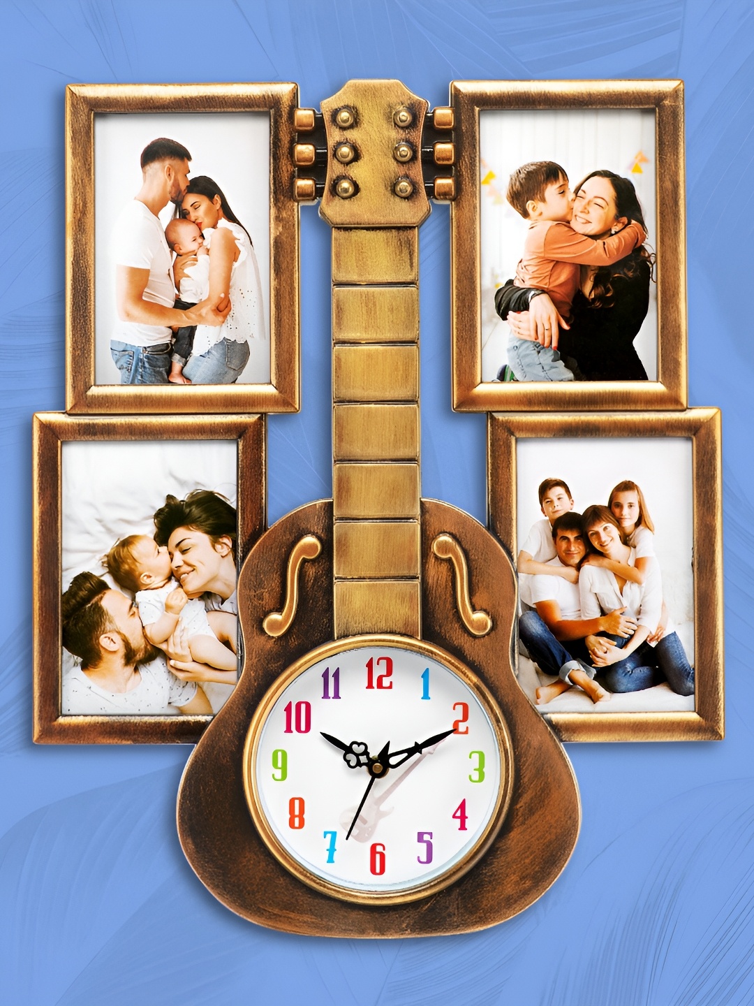

Attractionz Multicoloured Wall Clock, Gold
