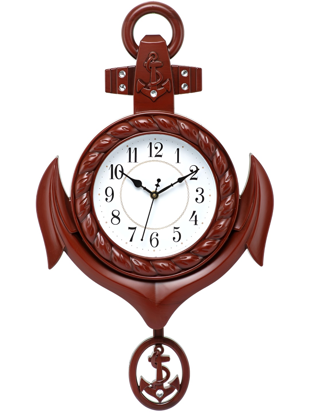 

Attractionz Multicoloured Wall Clock, Brown