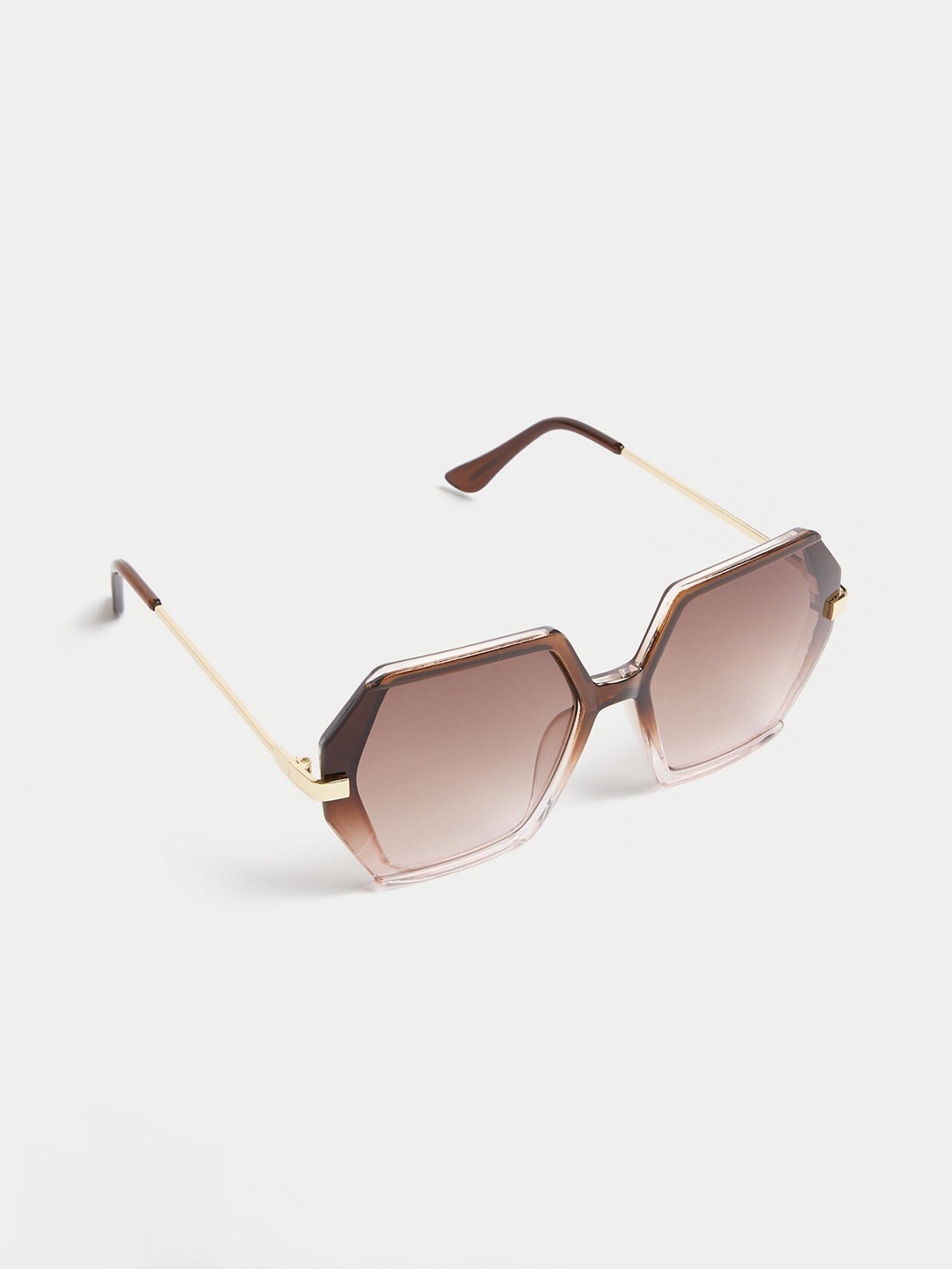 

Marks & Spencer Women UV Protected Lens Square Sunglasses T011070SBROWN, Brown