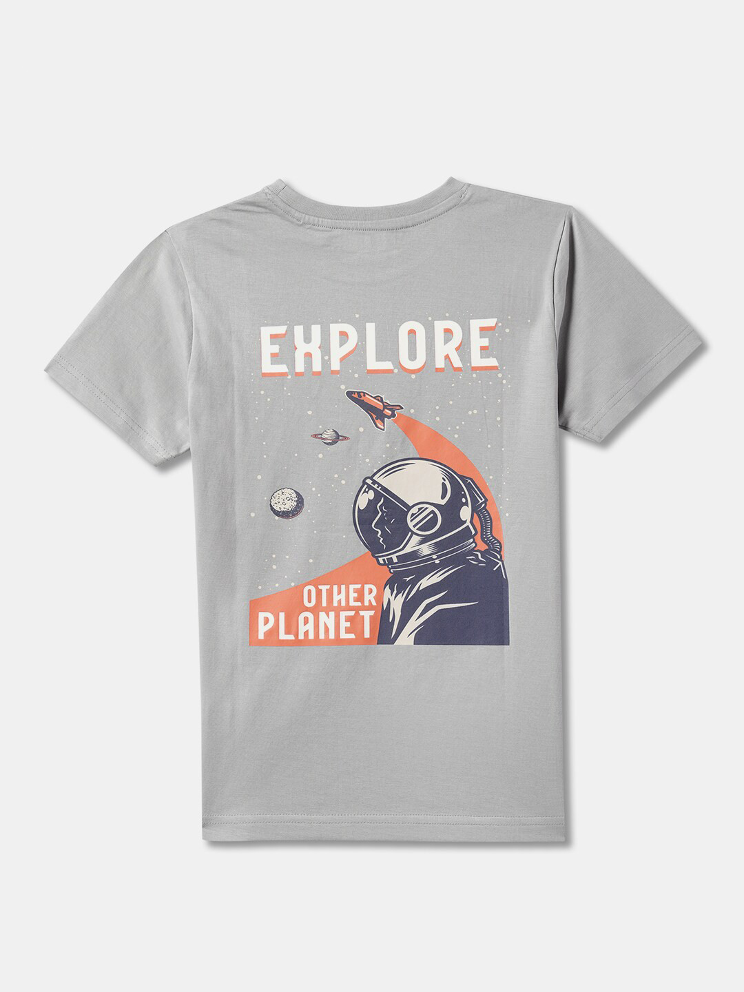 

R&B Boys Typography Printed T-shirt, Grey