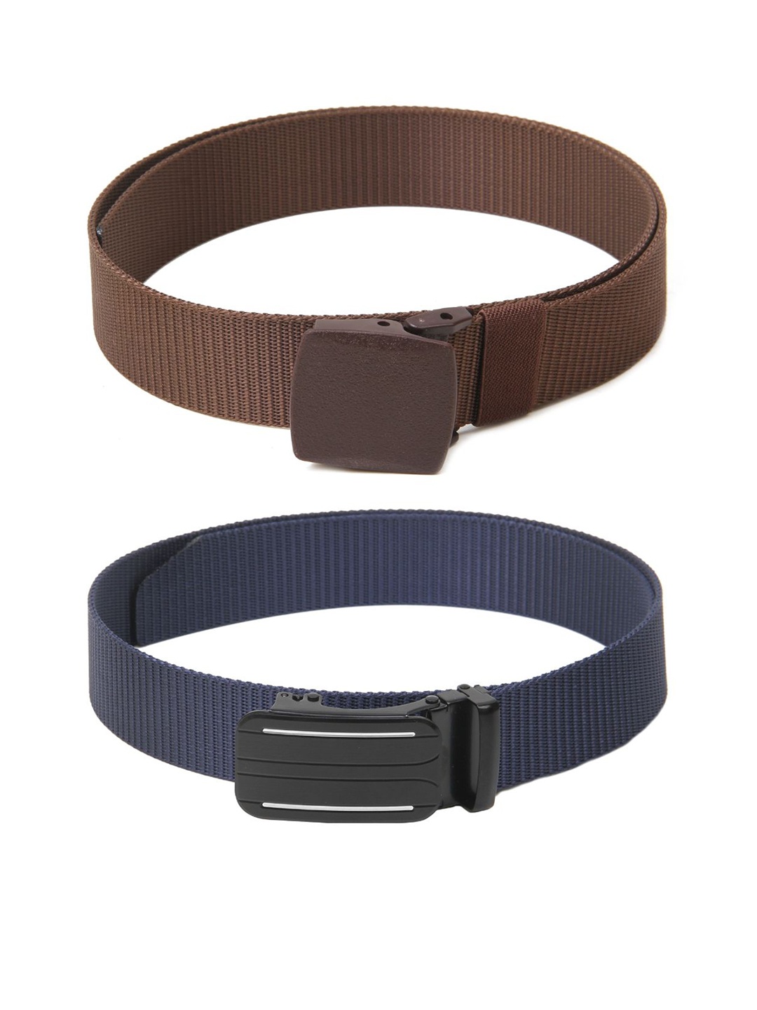 

Calvadoss Girls Set Of 2 Textured Belts, Brown