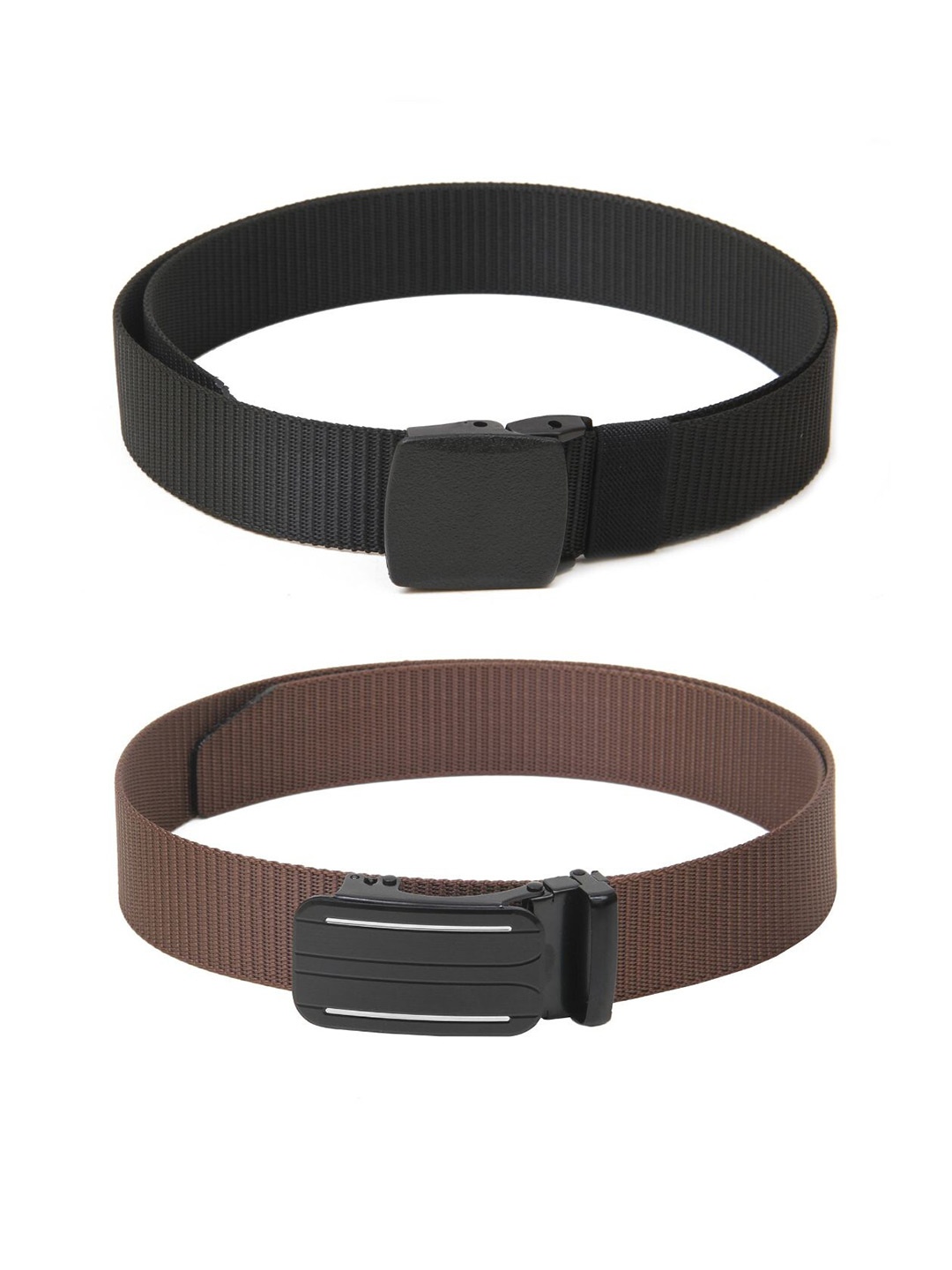 

Calvadoss Girls Set of 2 Textured Belt, Black