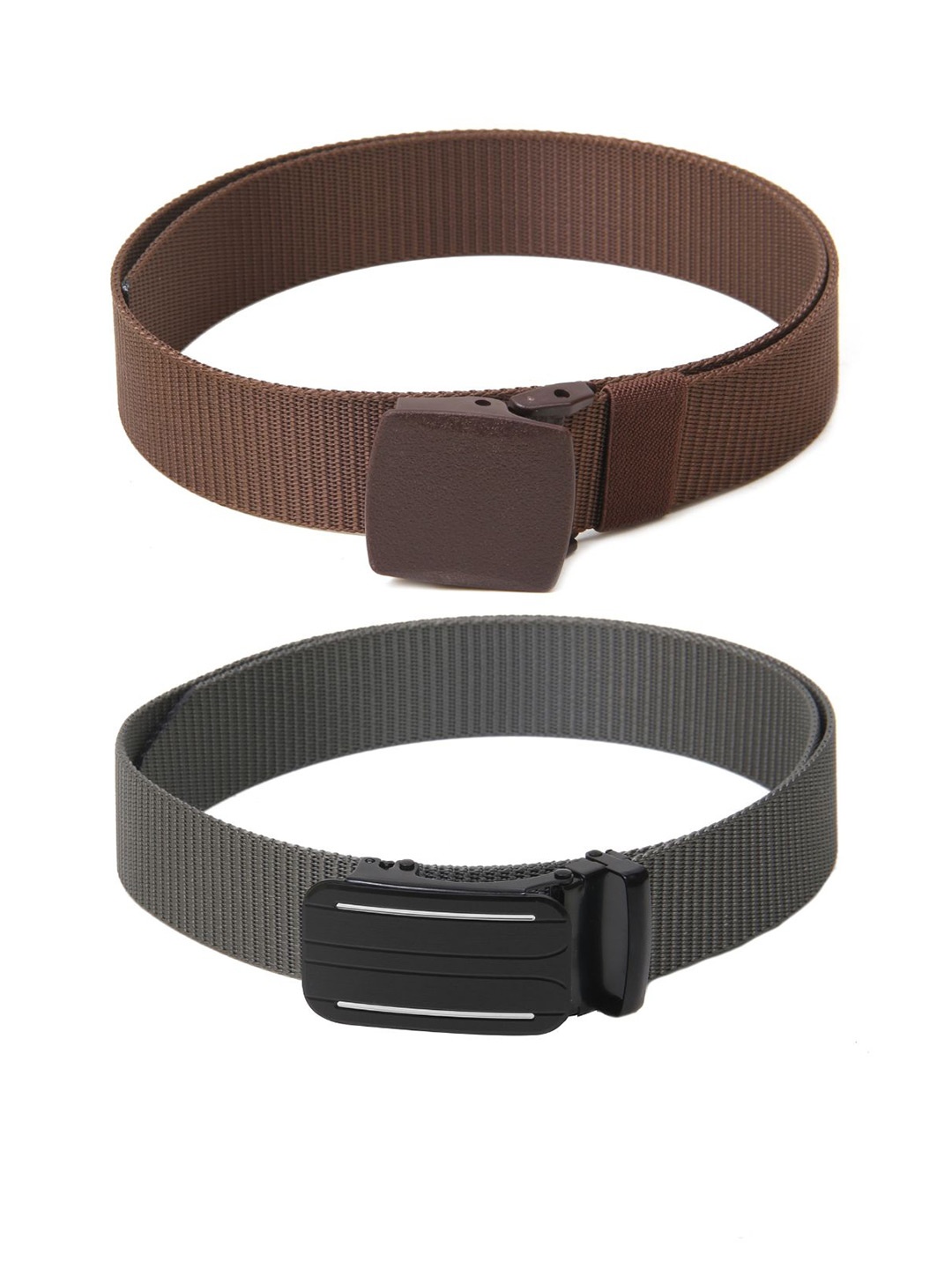 

Calvadoss Girls Set of 2 Textured Belts, Brown