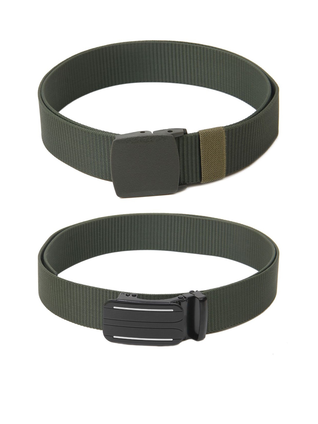 

Calvadoss Girls Textured Set Of 2 Belts, Green