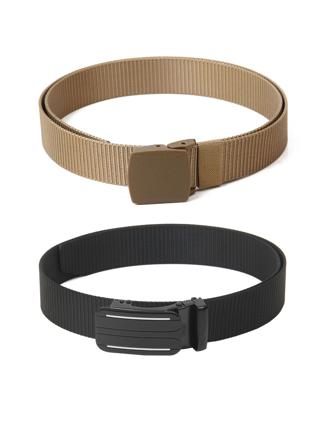 

Calvadoss Girls Set Of 2 Textured Wide Belts, Beige