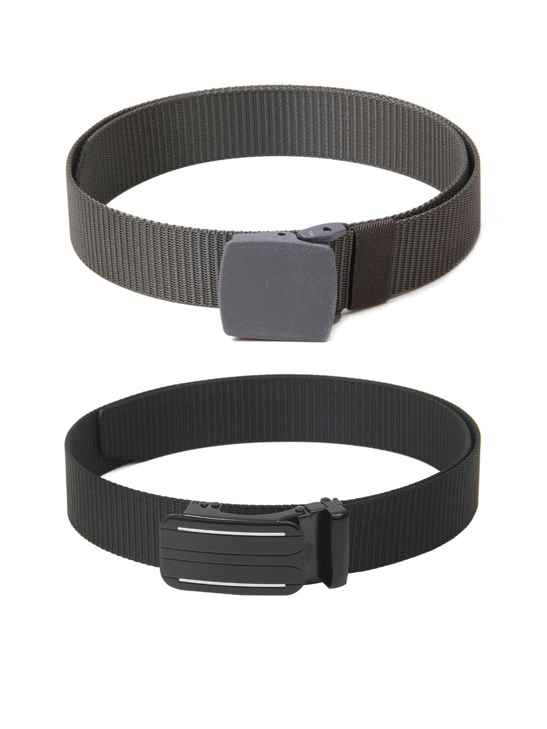 

Calvadoss Girls Set Of 2 Textured Belts, Grey