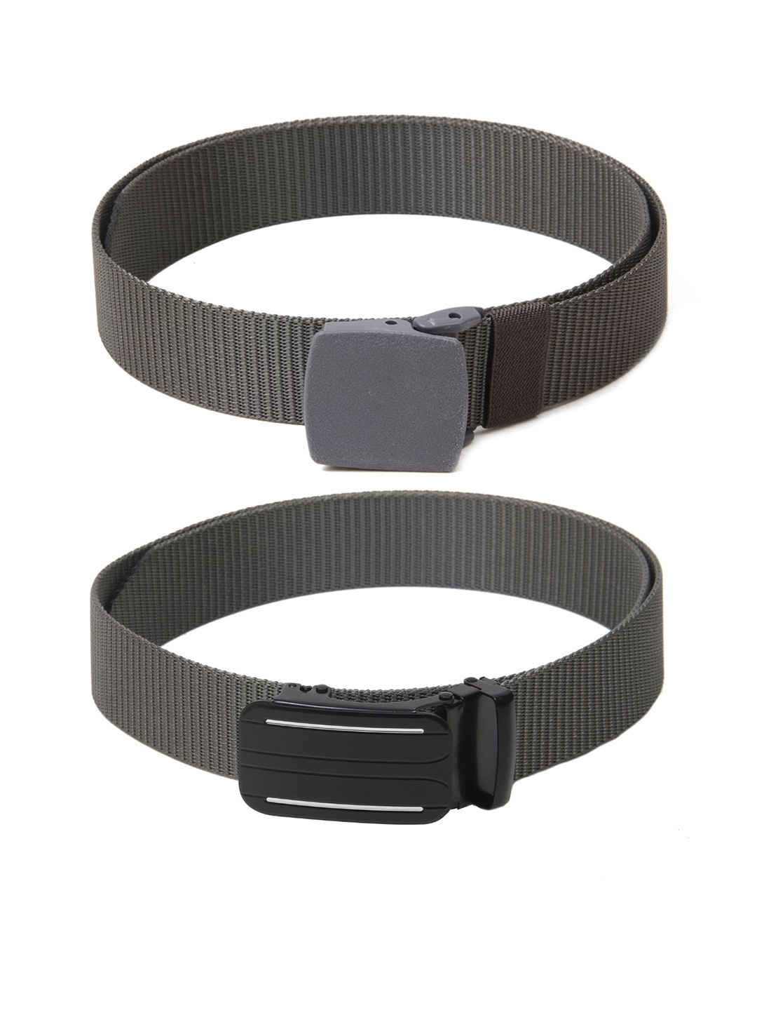 

Calvadoss Girls Set of 2 Textured Belts, Grey