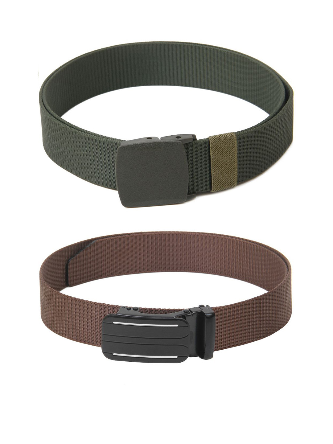 

Calvadoss Girls Set Of 2 Textured Canvas Belt, Green