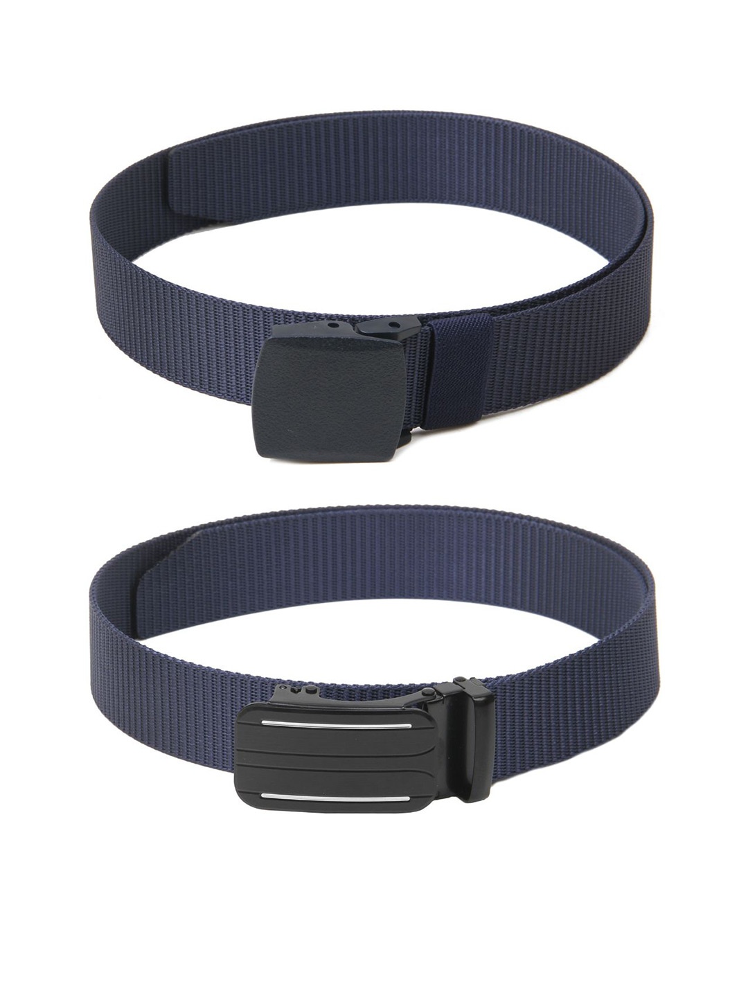 

Calvadoss Girls Textured Set Of 2 Belts, Navy blue