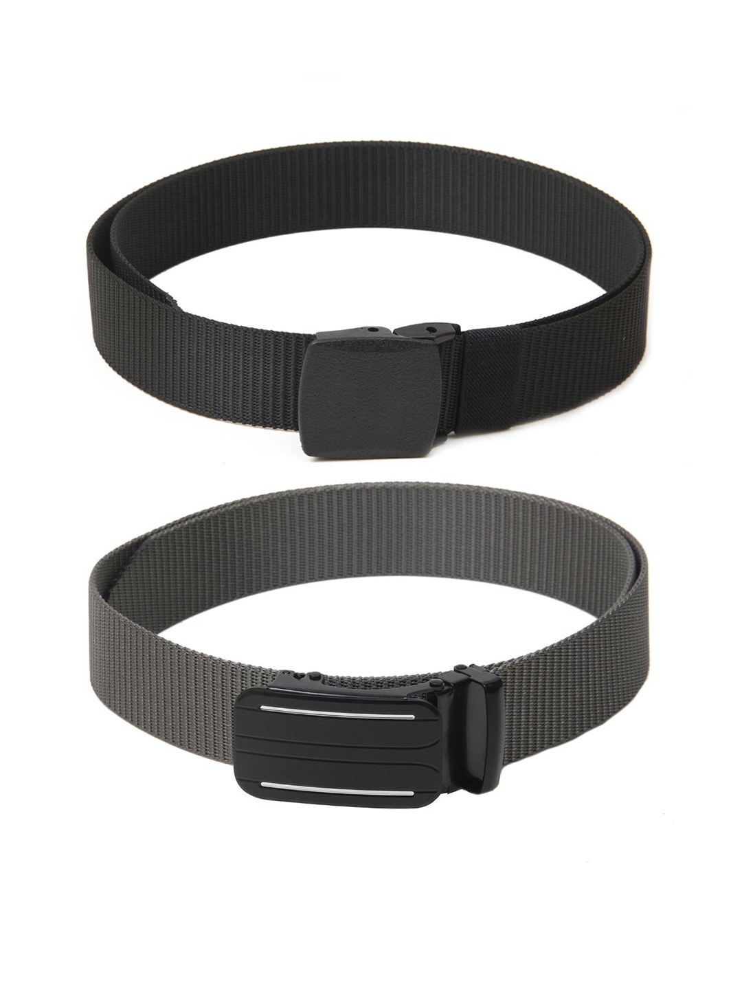 

Calvadoss Girls Textured Set Of 2 Belts, Black