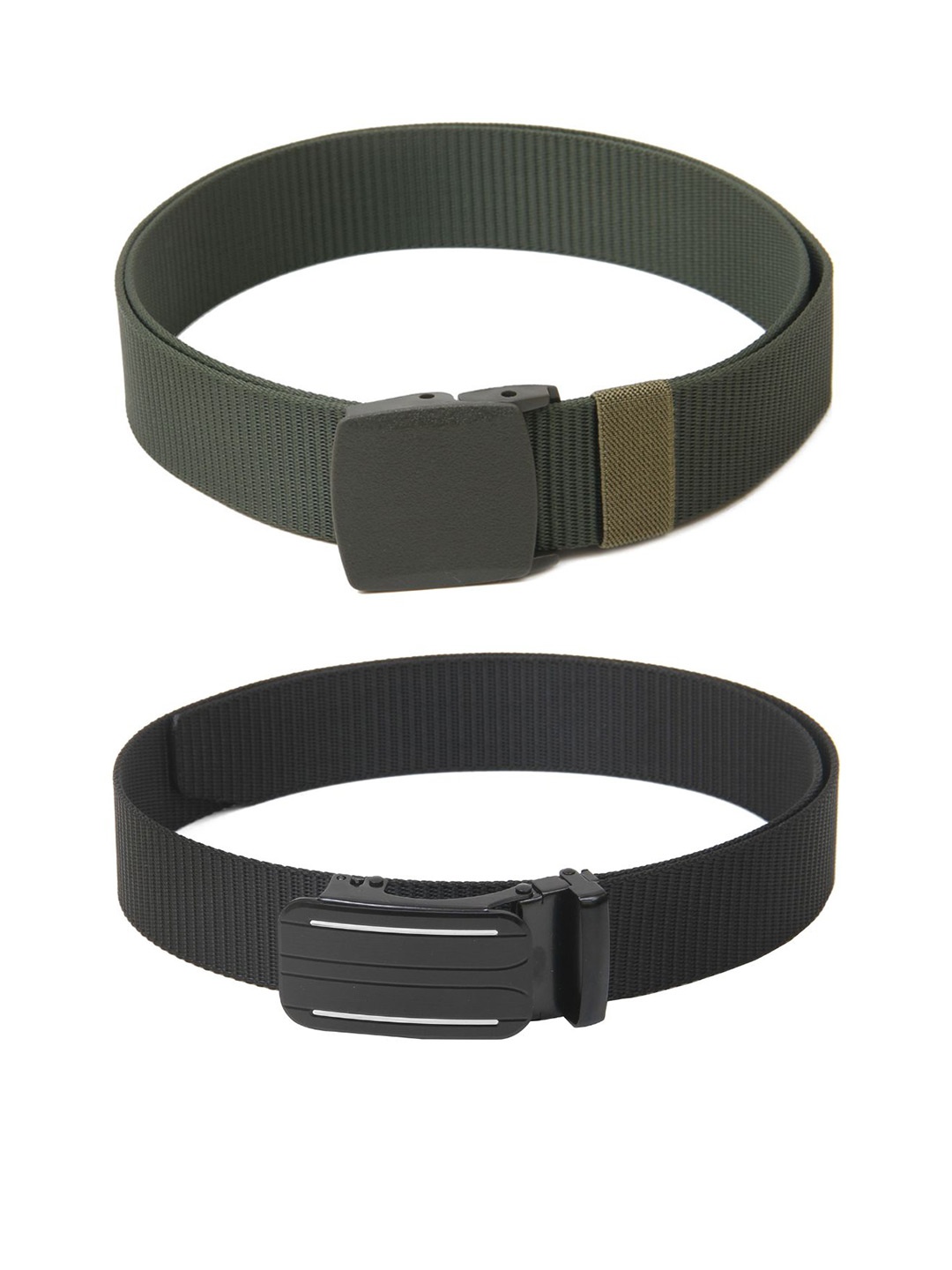 

Calvadoss Girls Set of 2 Textured Belts, Green