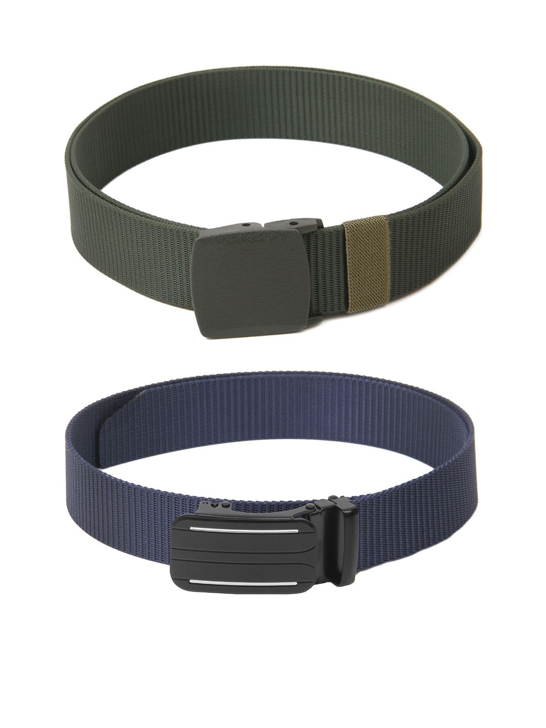 

Calvadoss Girls Set of 2 Textured Belts, Navy blue