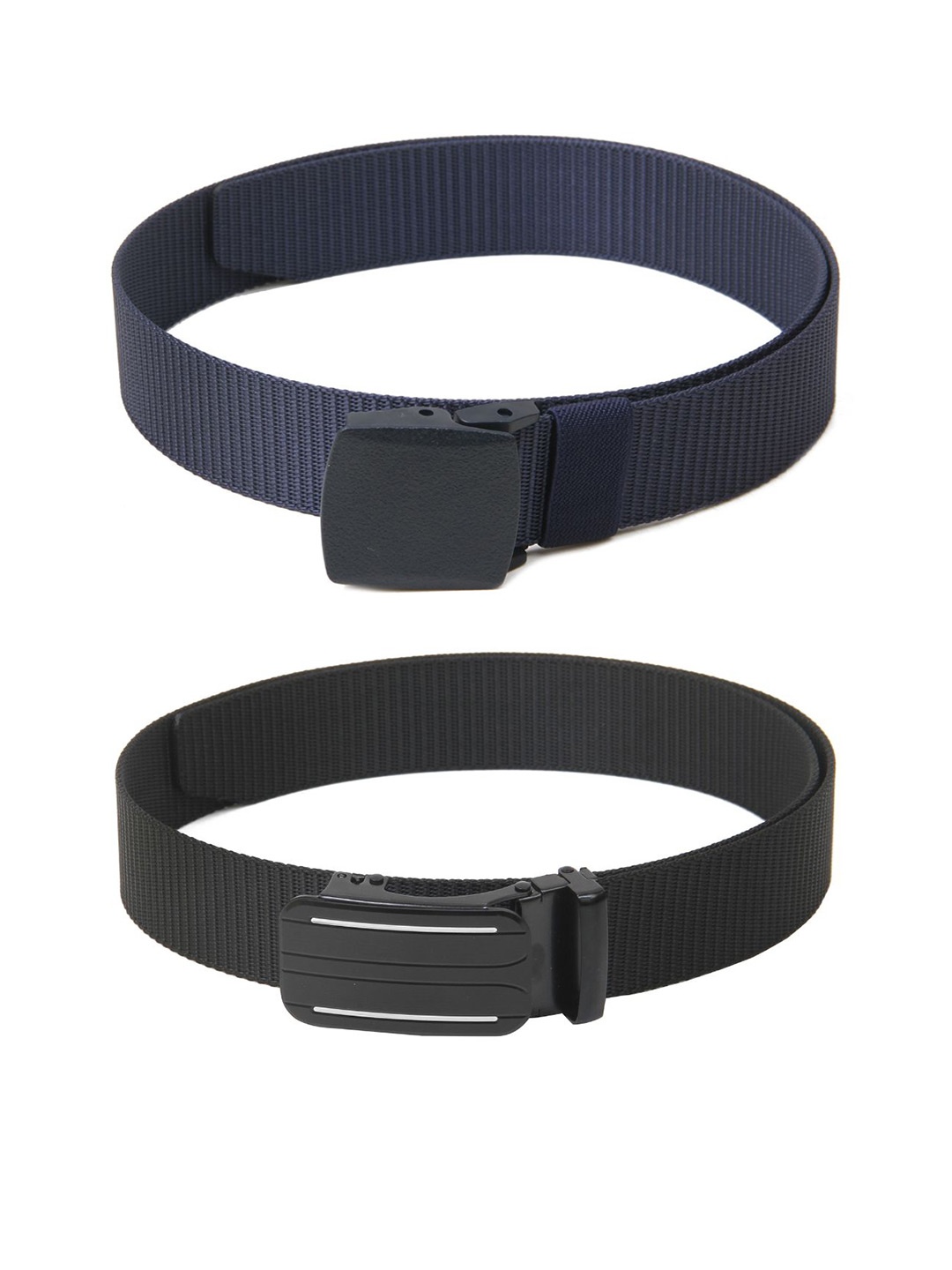 

Calvadoss Girls Set Of 2 Textured Belts, Navy blue