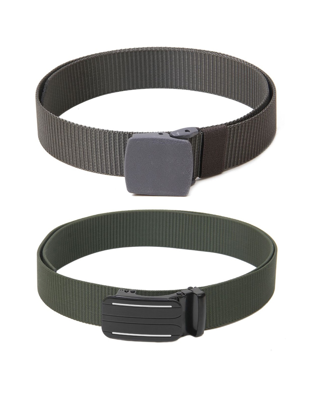 

Calvadoss Girls Set of 2 Textured Belts, Grey