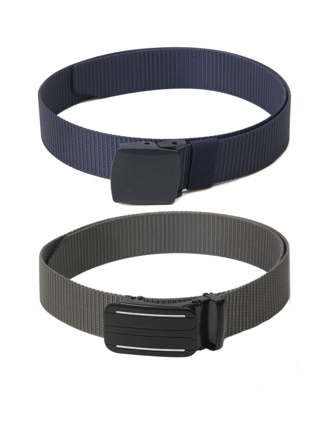 

Calvadoss Girls Set Of 2 Textured Canvas Belt, Navy blue