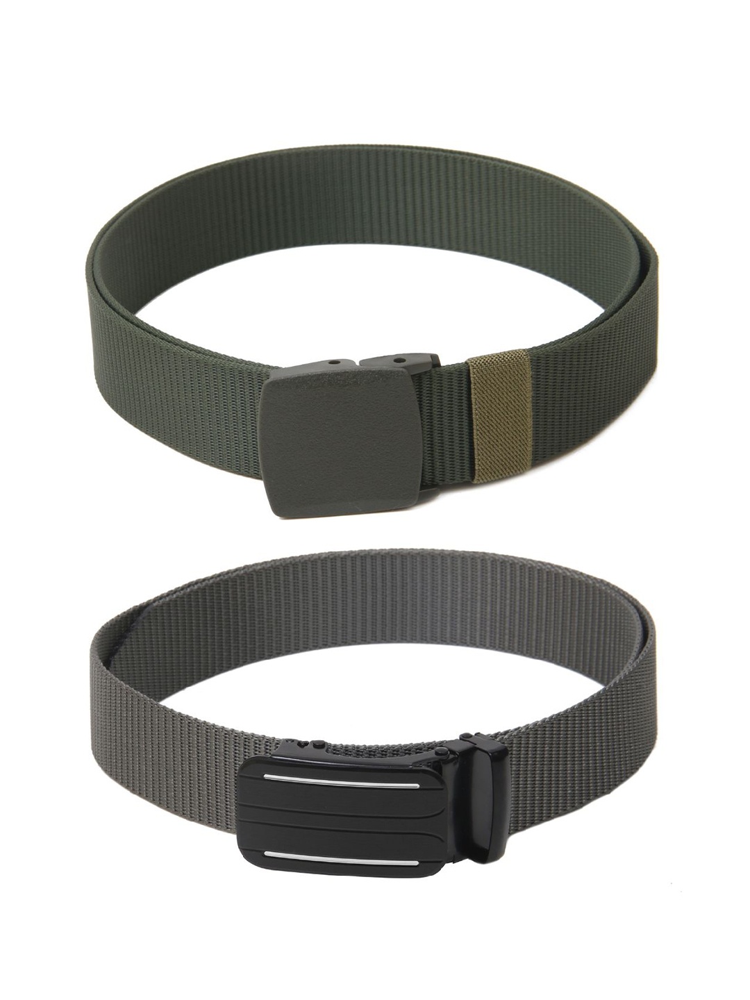 

Calvadoss Girls Set Of 2 Textured Wide Belts, Green