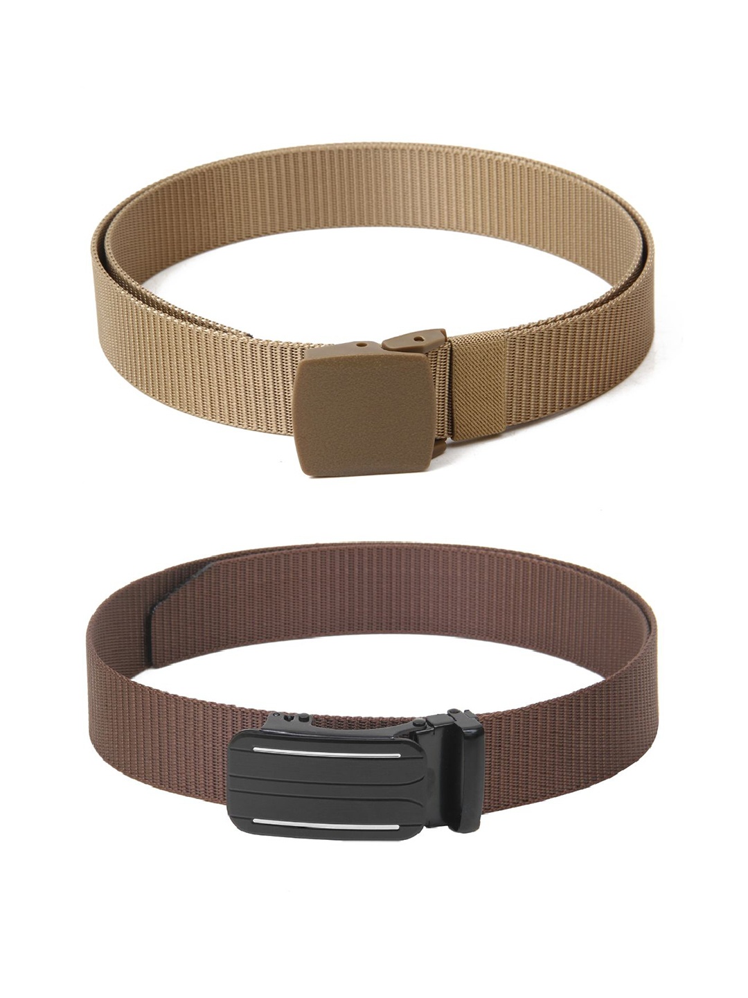 

Calvadoss Girls Set of 2 Textured Belts, Beige