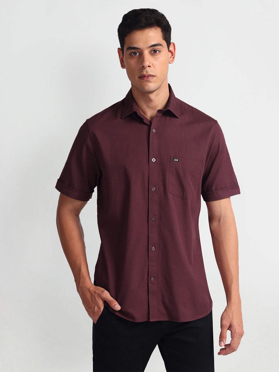 

Arrow Sport Men Opaque Casual Shirt, Maroon