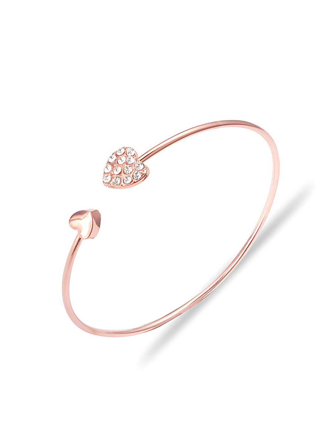 

Goho Artificial Stones Cuff Bracelet, Rose gold