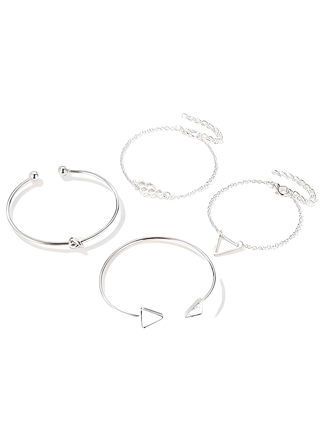 

Goho Set Of 4 Cuff Bracelet, Silver