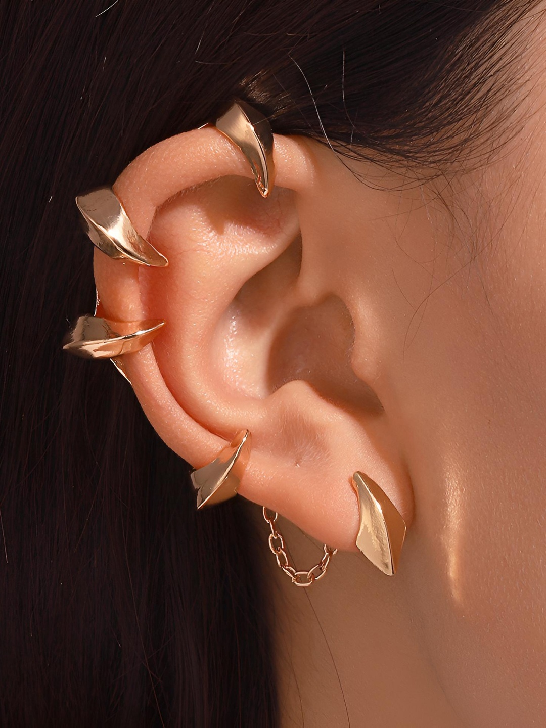 

Goho Ear Cuff Earrings, Gold