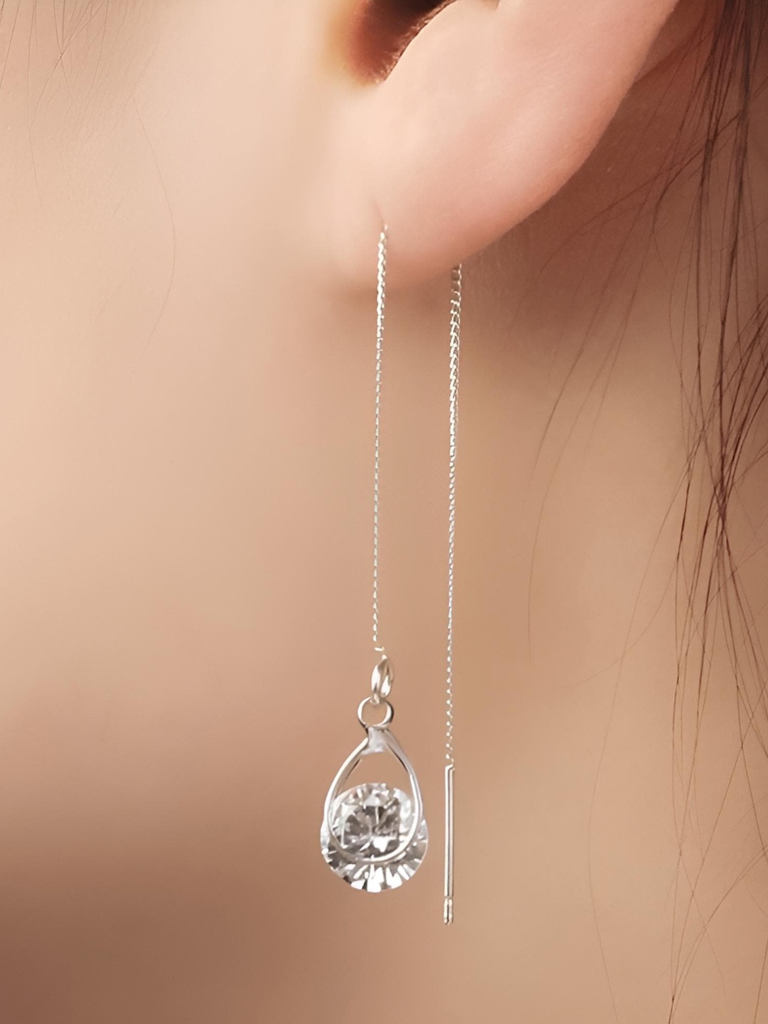

Goho Artificial Stones Drop Earrings, Silver