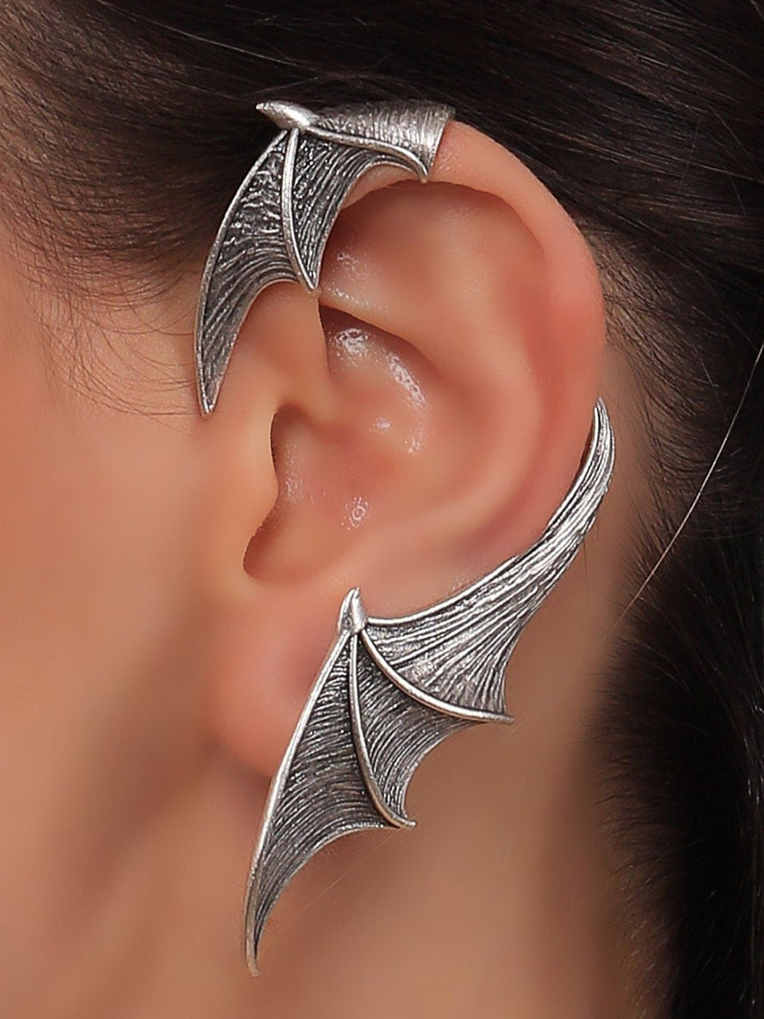 

Goho Contemporary Ear Cuff Earrings, Silver
