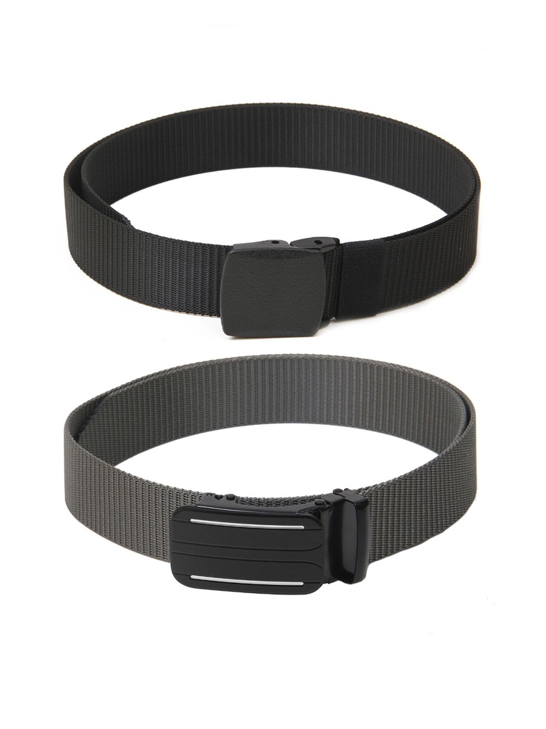 

Calvadoss Girls Set of 2 Textured Belt, Black