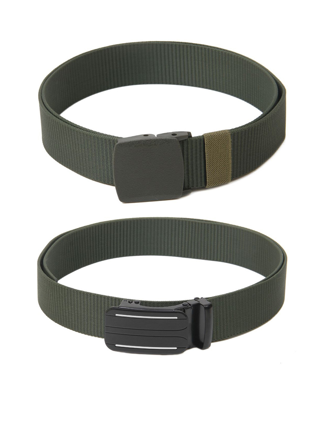 

Calvadoss Girls Set of 2 Textured Belts, Green