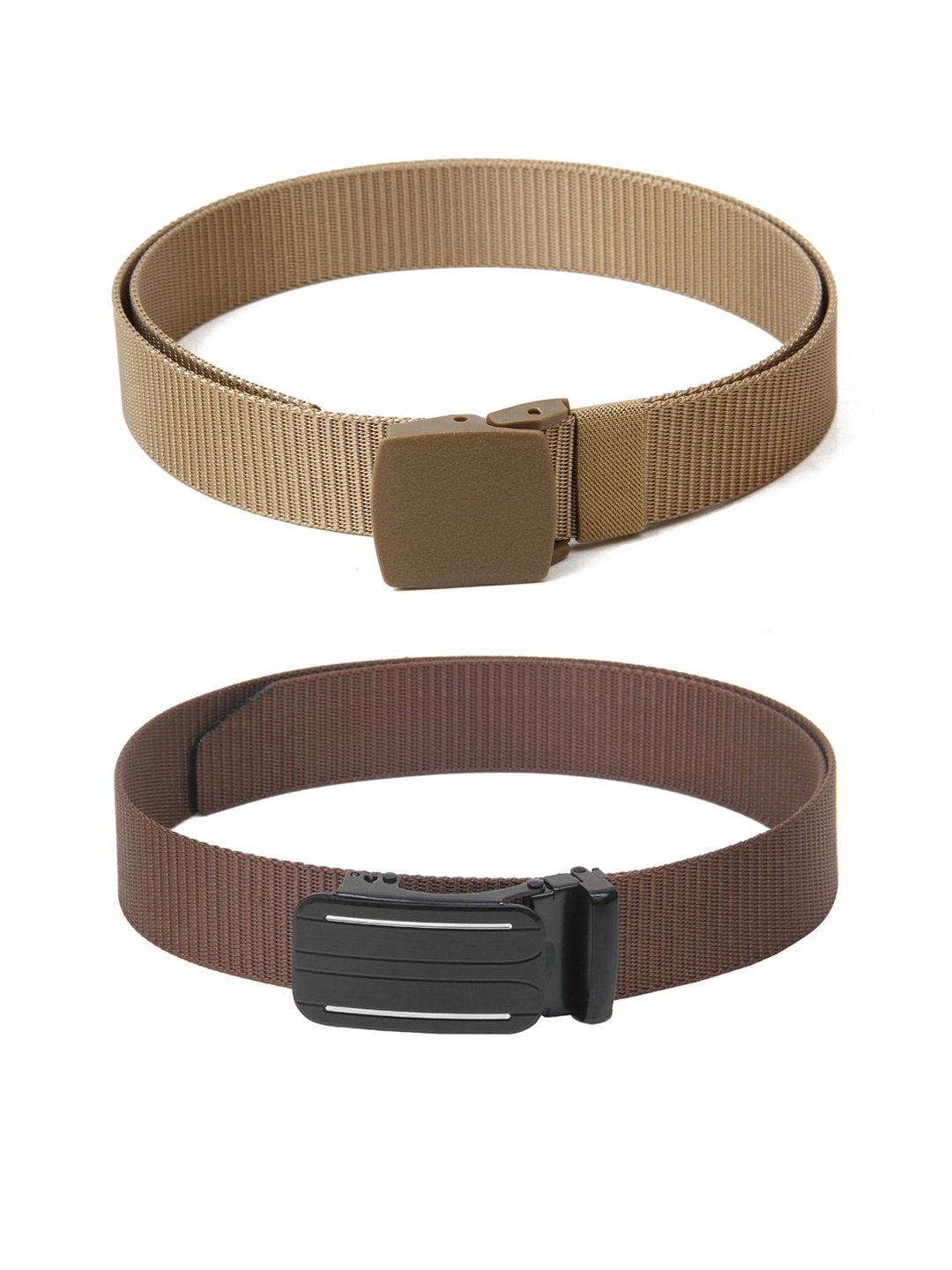 

Calvadoss Girls Set Of 2 Textured Belts, Beige