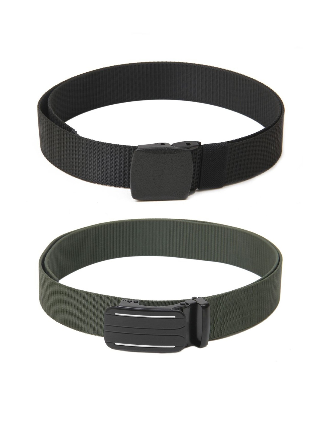 

Calvadoss Girls Set of 2 Textured Belts, Black