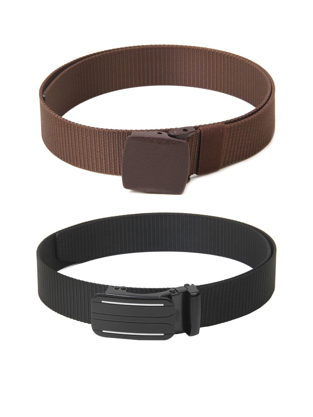 

Calvadoss Girls Set Of 2 Textured Belts, Brown