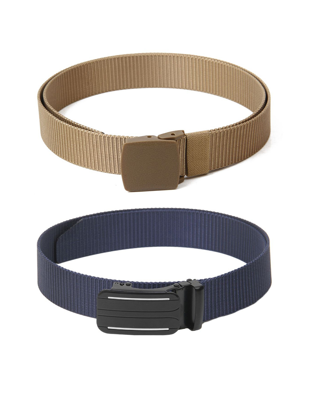 

Calvadoss Girls Set of 2 Textured Belts, Beige