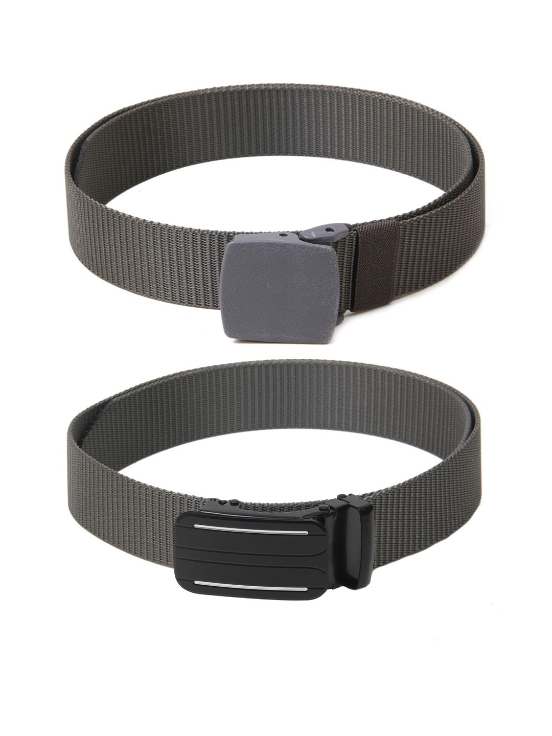

Calvadoss Girls Set of 2 Textured Belts, Grey