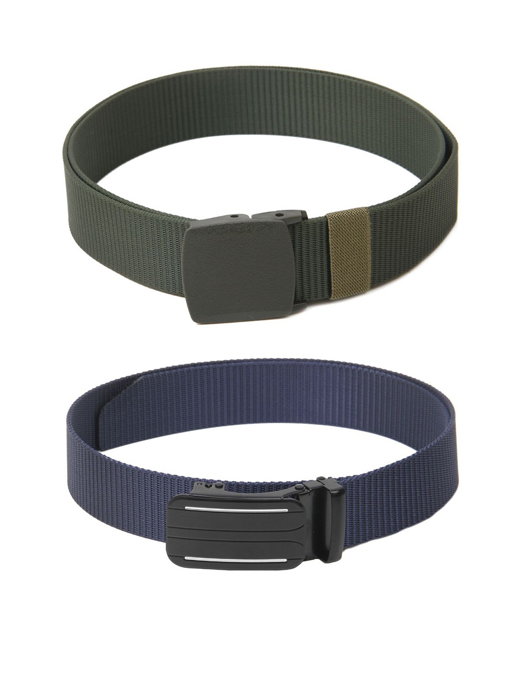

Calvadoss Girls Set of 2 Textured Belts, Green