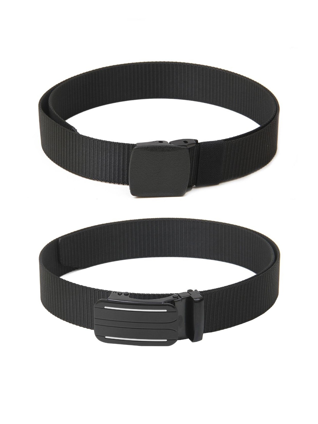 

Calvadoss Girls Set Of 2 Textured Wide Belts, Black