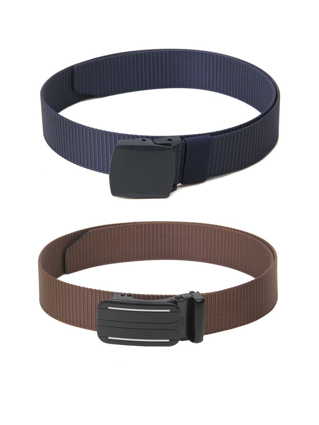 

Calvadoss Girls Textured Set Of 2 Belts, Navy blue