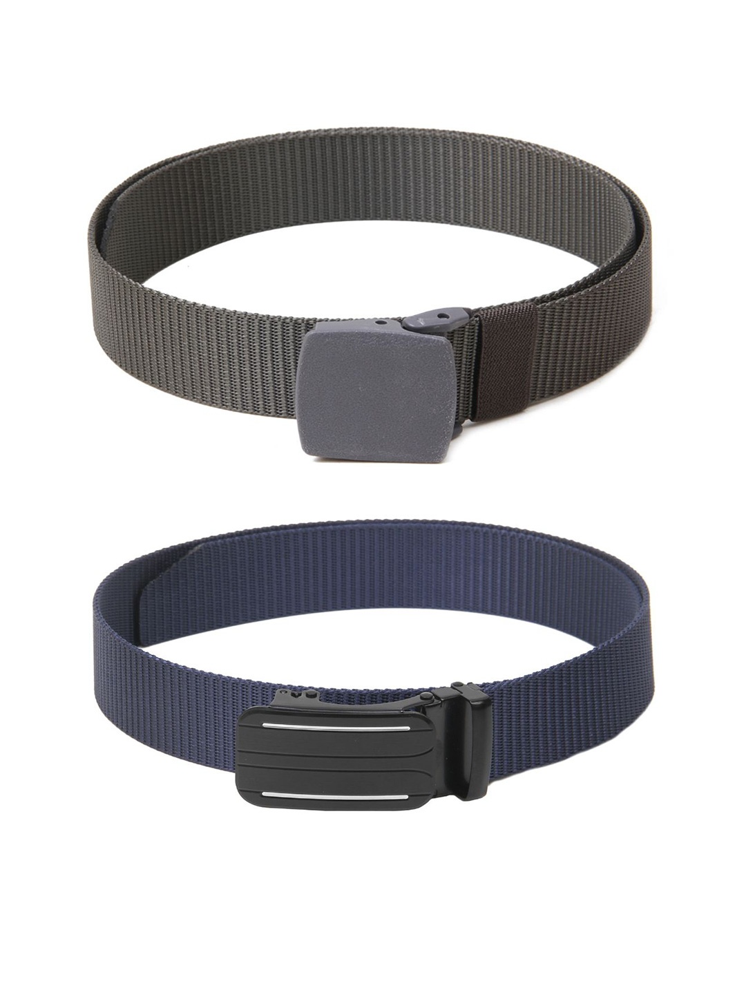 

Calvadoss Girls Set of 2 Textured Belts, Grey