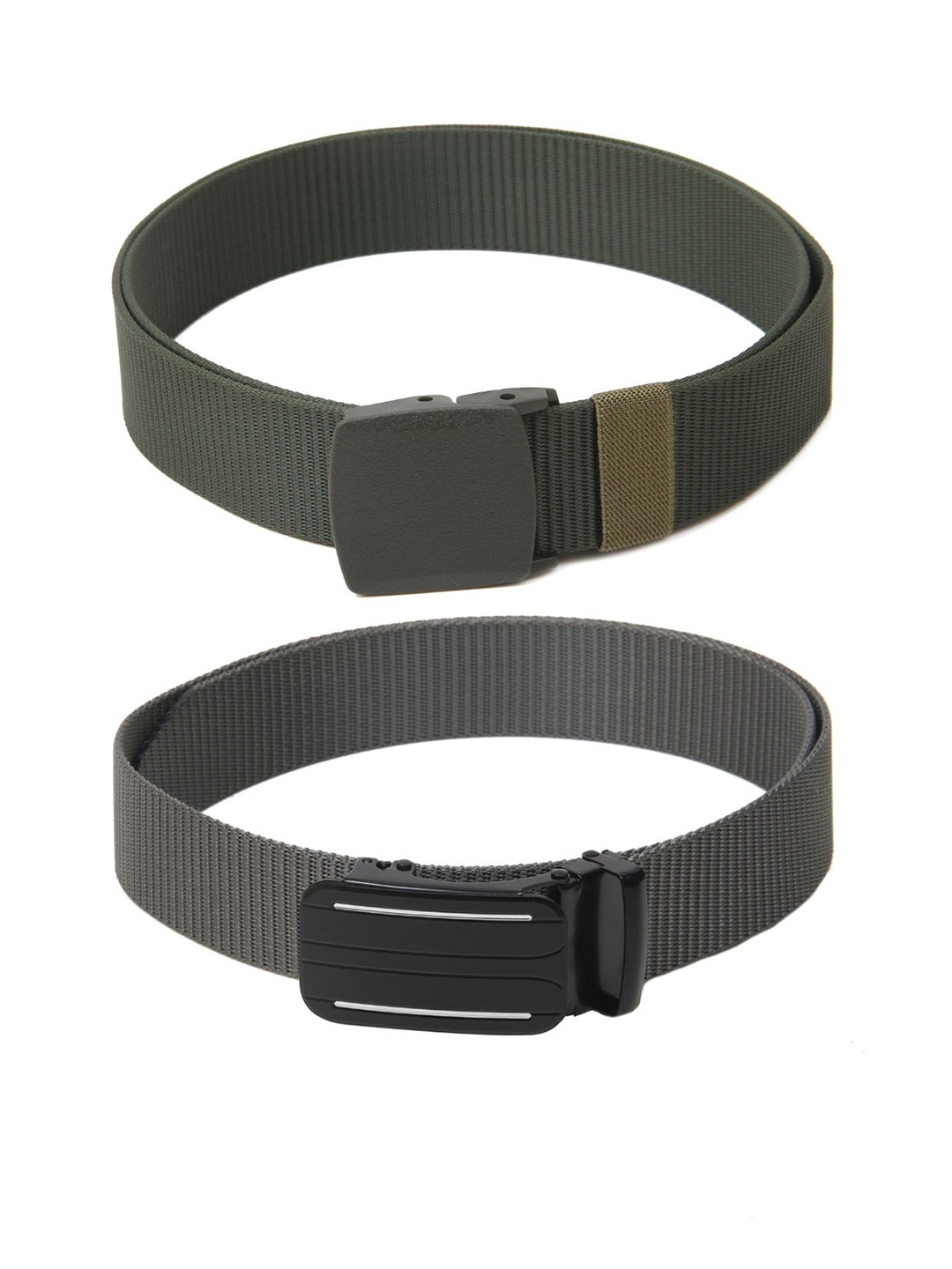 

Calvadoss Girls Set of 2 Textured Belts, Green