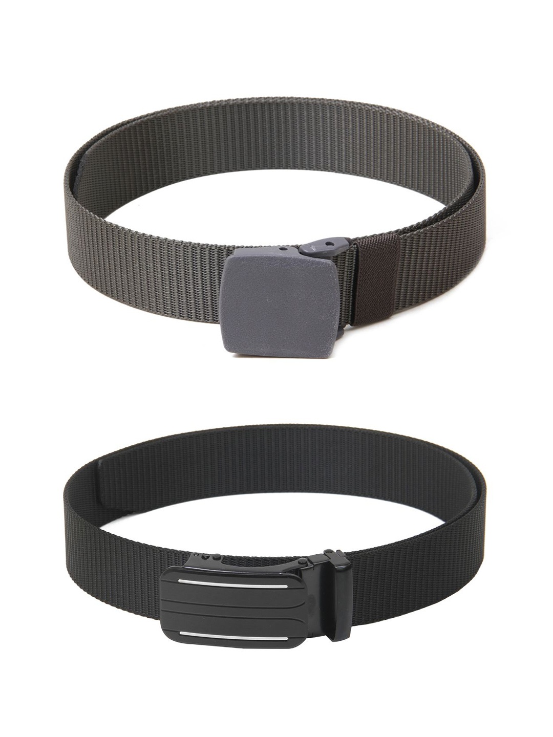 

Calvadoss Girls Set of 2 Textured Belts, Grey