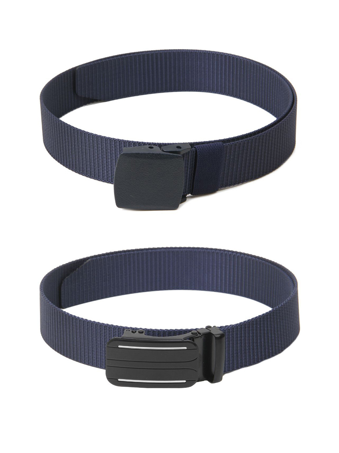 

Calvadoss Girls Set of 2 Textured Belts, Navy blue