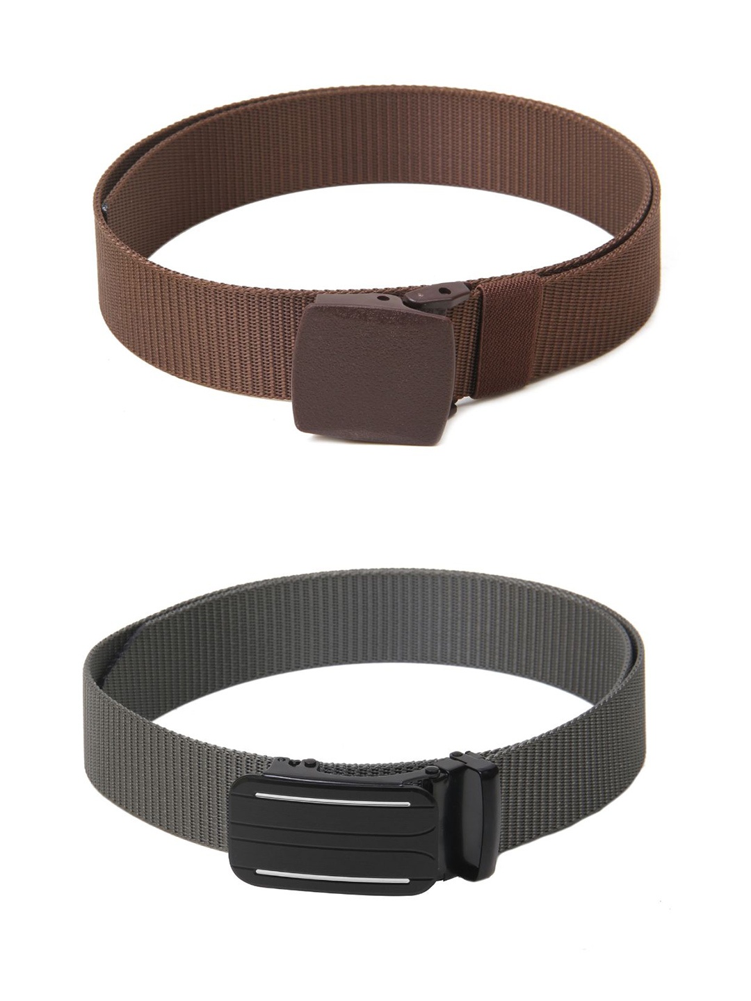 

Calvadoss Girls Set Of 2 Textured Wide Belts, Brown