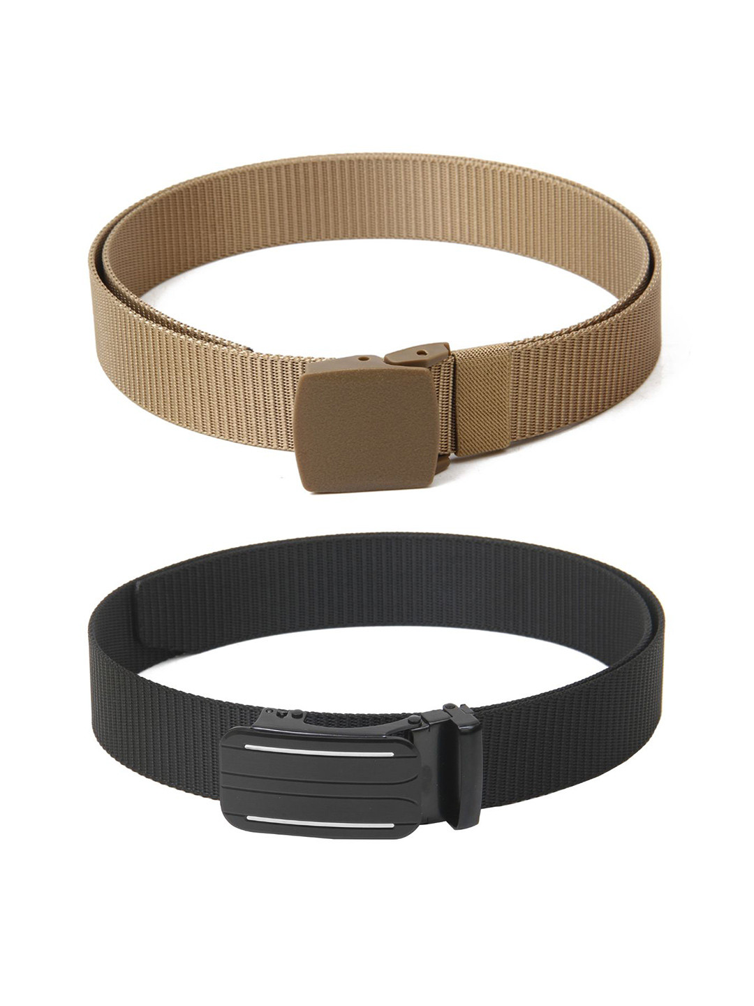 

Calvadoss Girls Set Of 2 Textured Belts, Beige