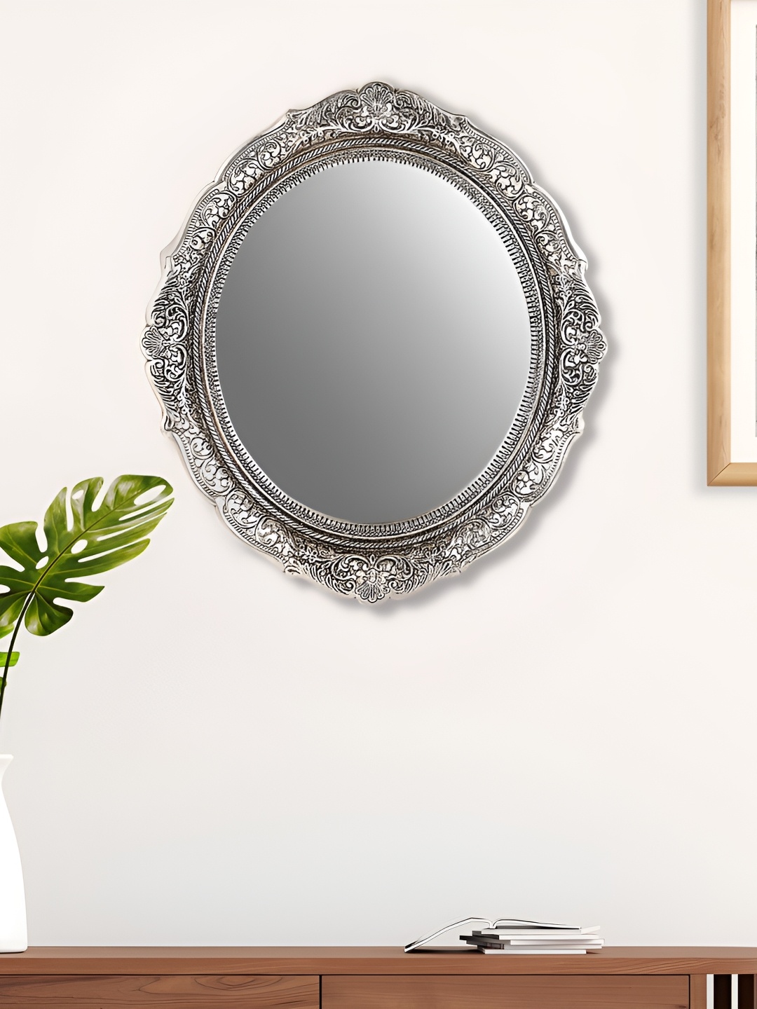 

NM Grey Oval Shaped Wall Mirror