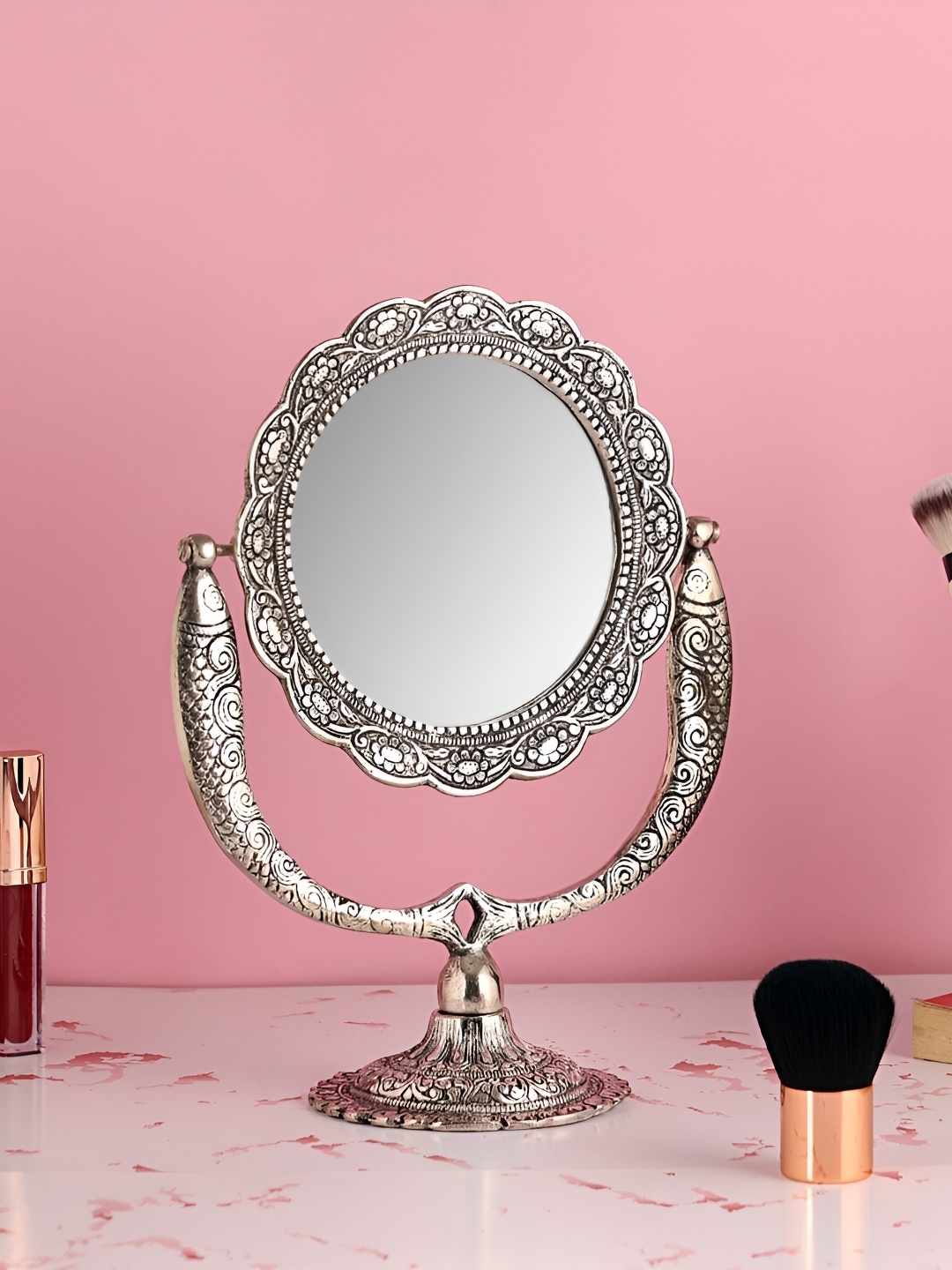 

NM Grey Round Shaped Table Mirror