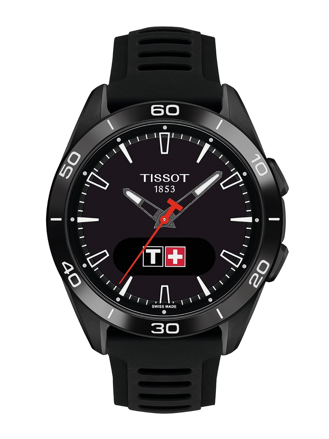 

TISSOT T-TOUCH CONNECT SPORT Unisex Straps Analogue Bluetooth Watch T1534204705104, Black